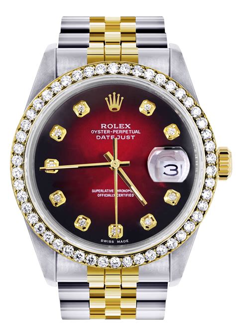 rolex datejust red dial.